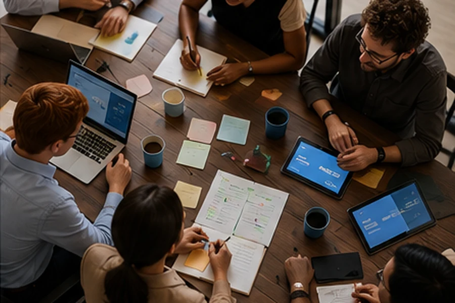 Medarbetare som deltar i Digital Engines Discovery Workshop